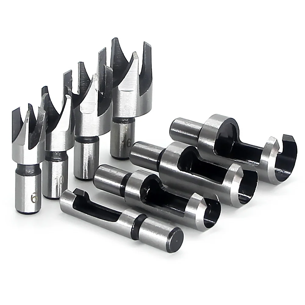 Straight And Tapered Wood Plug Hole Cutter Plug Cutting Drill Take
