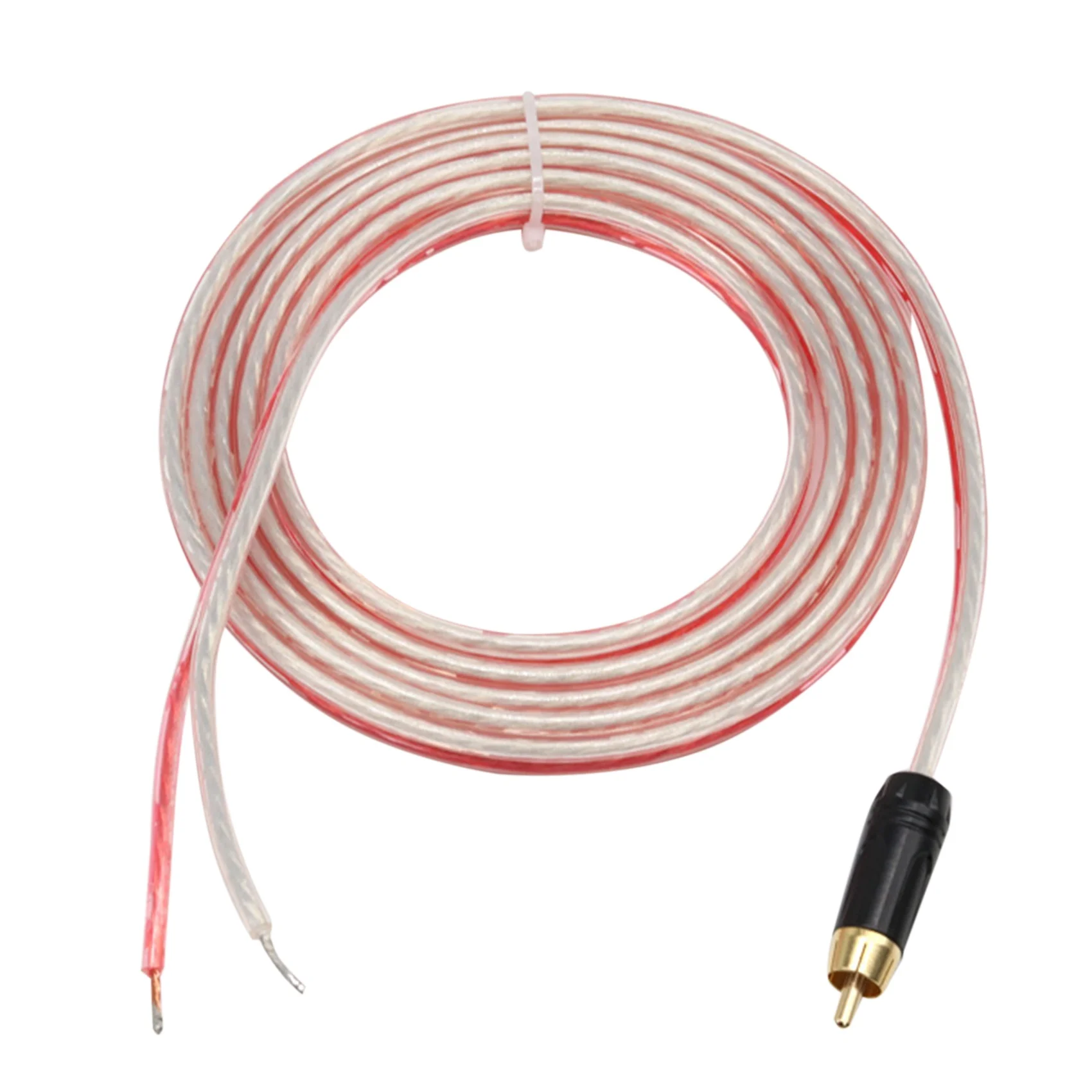 Replacement Repair Speaker Bare Wire Cable 5Ft with RCA Plug to Stripped Ends speaker wire cable