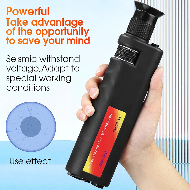 Handheld AUA-400X Fiber Optical Inspection Microscope LED Illumination Anti Slip Rubber