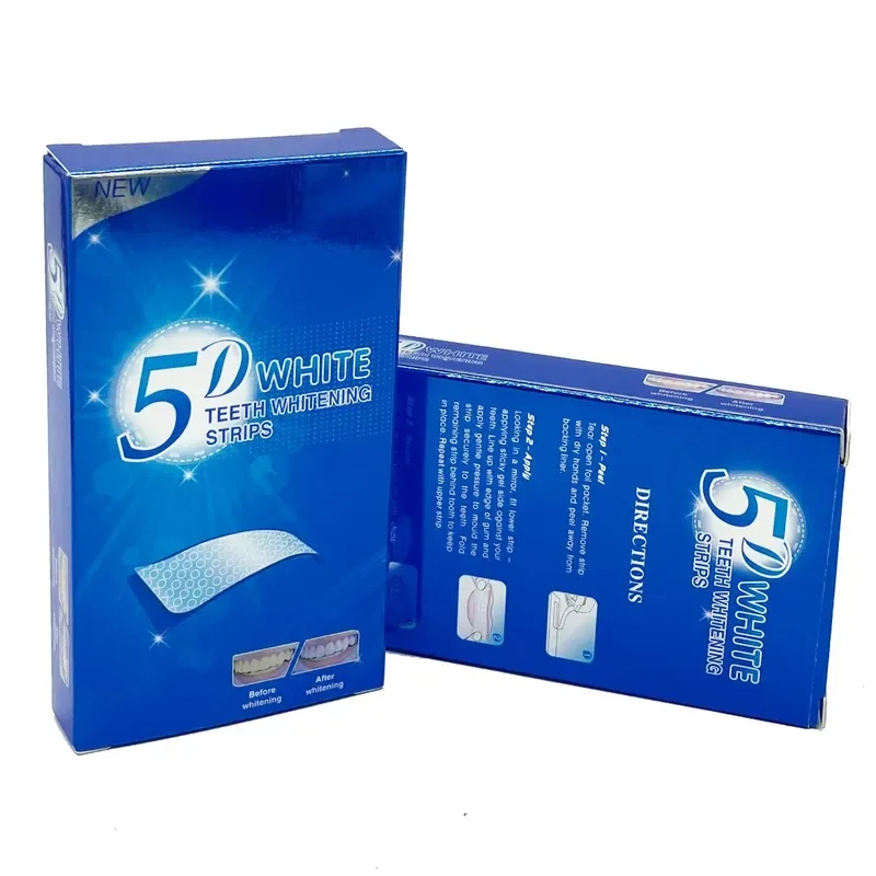 5D Whitening Teeth Strip Mint Scented Tooth Whitener Gel Strip Oral Hygiene Care Dental Cleaning Kit False Teeth Bleach Tape teeth whitening gel,teeth whitening kit,teeth whitening strips
