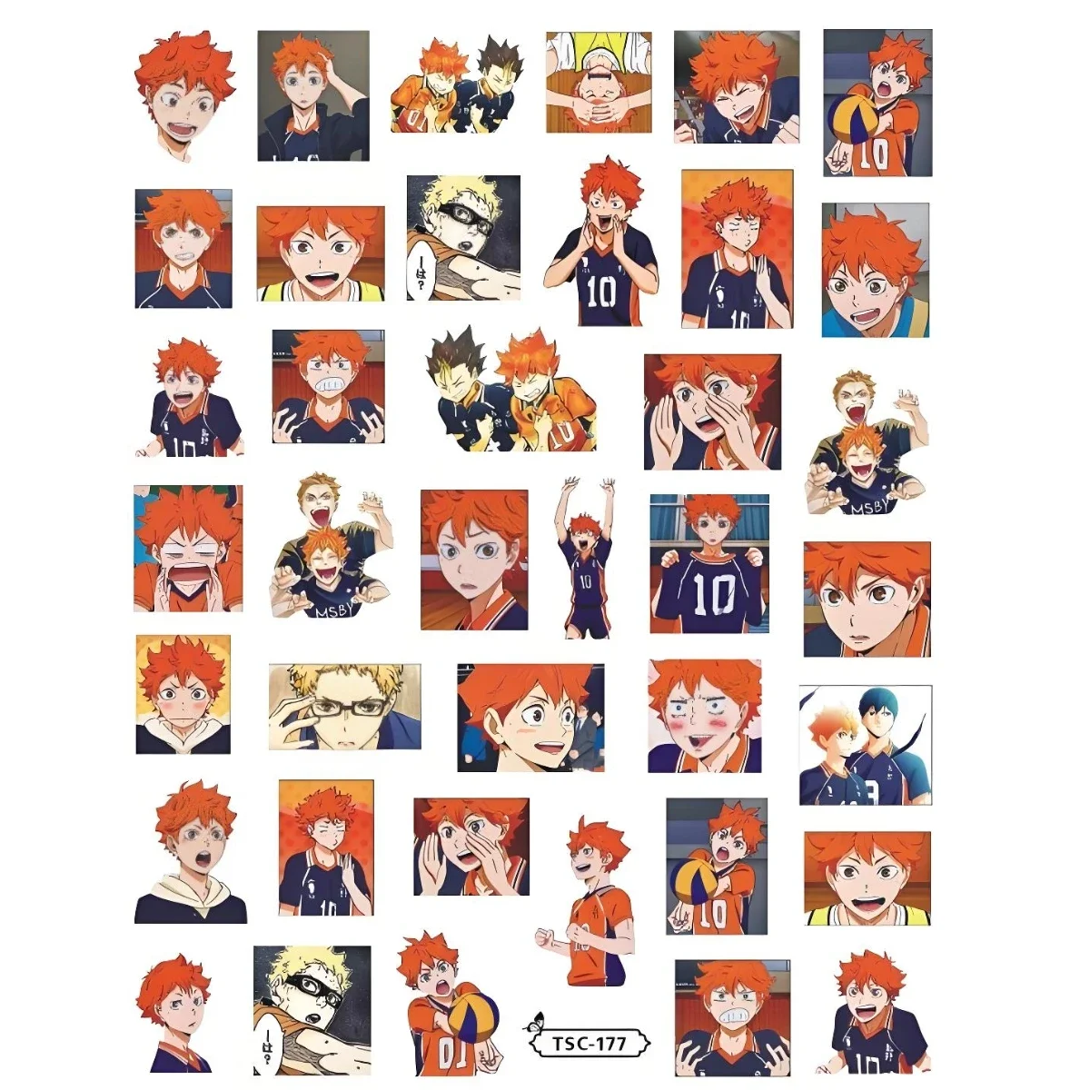 TSC-116 Anime 3d nail art sticker stamp decal nail slider decor Haikyuu!! Hinata Shoyo Tobio Kageyama