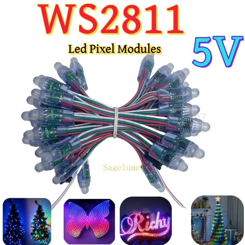 WS2811 IC RGB Full Color F12mm Pixels 50pcs