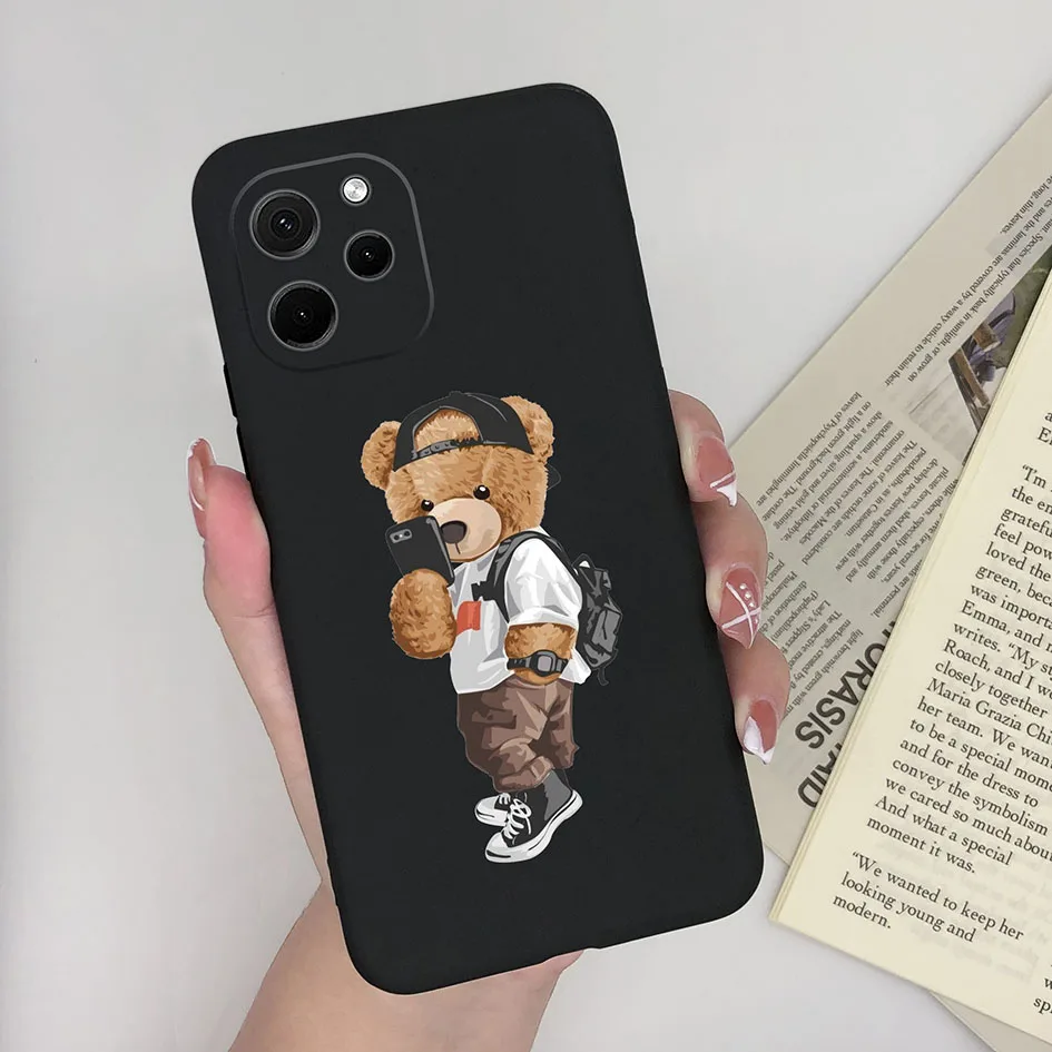 Cute Cartoon Dinosaur Bear Soft Silicone Case for Huawei Nova Y61 and Enjoy 50z