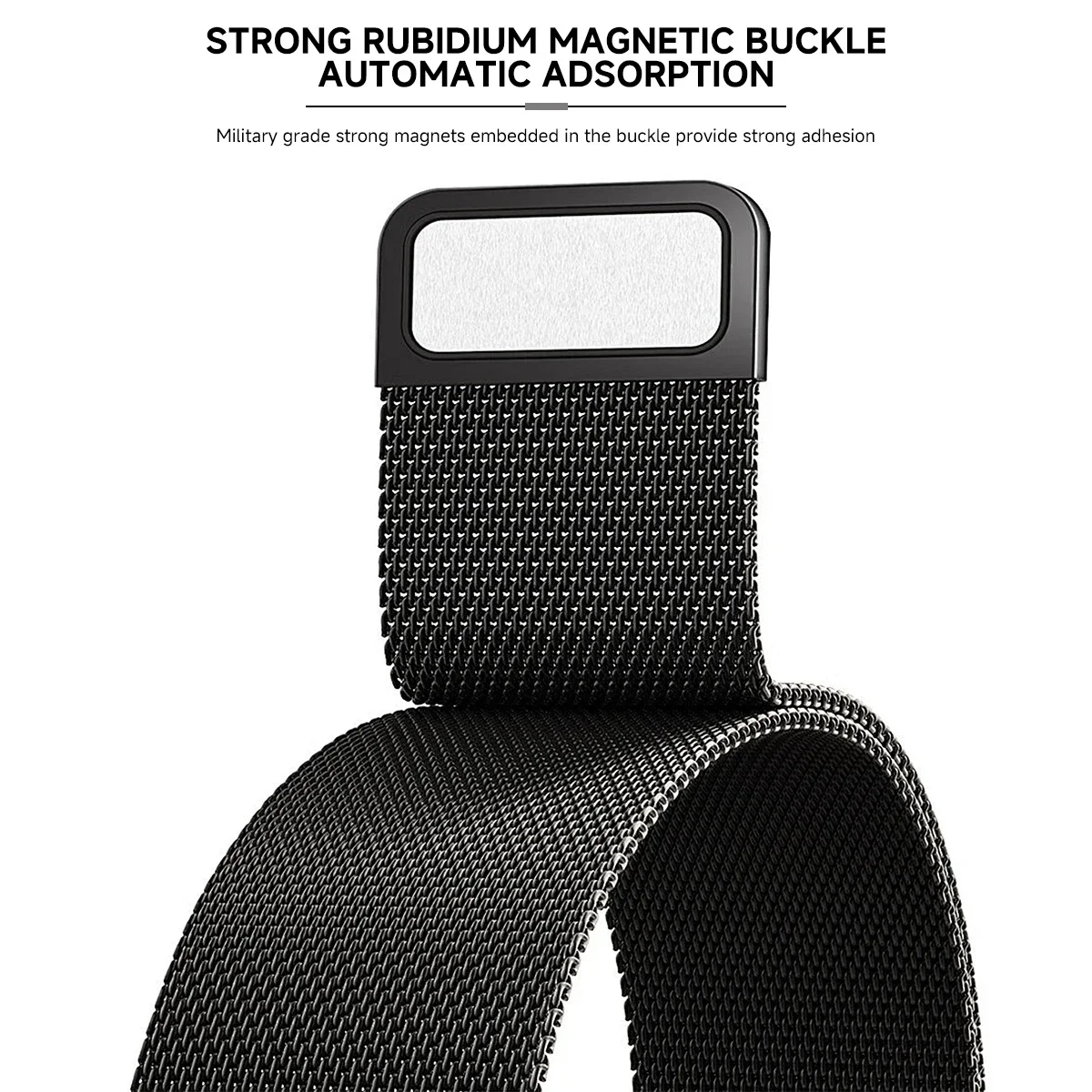 Premium Metal Strap with TPU Case & Screen Protector – Milanese Magnetic Loop Watchband Bracelet
