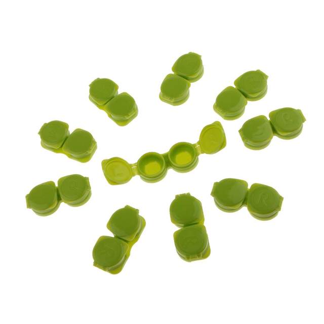 Contact Lens Case Storage Soaking Mini Travel Eyecare Kit R Marked 10 Pcs