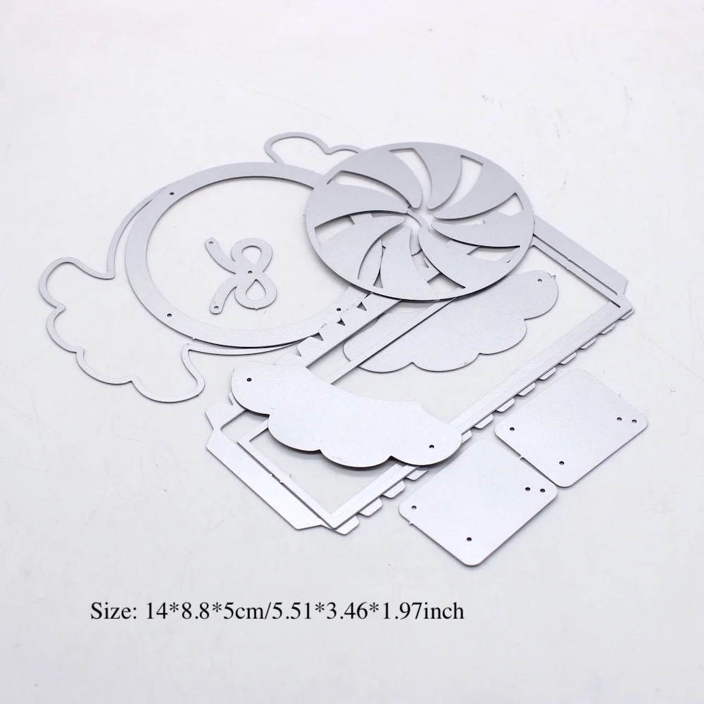 KSCRAFT 페퍼민트 캔디 셰이커 상자 DIY Scrapbooking 장식 엠보싱 DIY 종이 카드에 대한 금속 절단 다이 스텐실