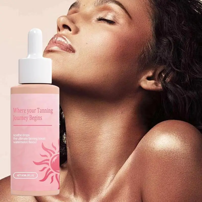 Self Tanning Drops Enhance Skin Liquid Bronzer 60ml Natural Tanner For Body Face Preventing Sunburn Sunless Tanning Products