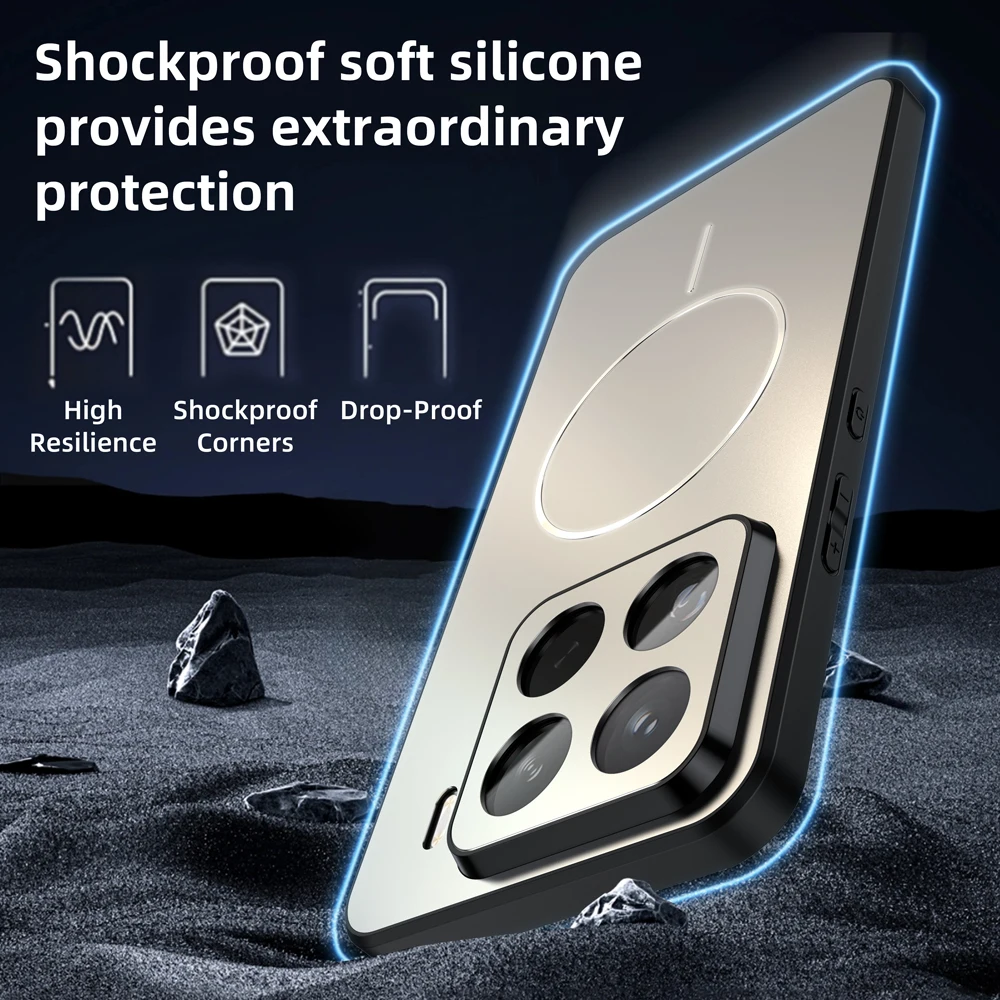Luxury Magnetic Wireless Charging Case - Anti-Shock Matte Protective Cover