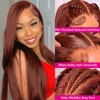 Reddish Brown Straight 13x6 Hd Lace Frontal Human Hair Wig Pre Plucked 13x4 Lace Frontal Wig Brazilian Human Hair Wigs For Women 4