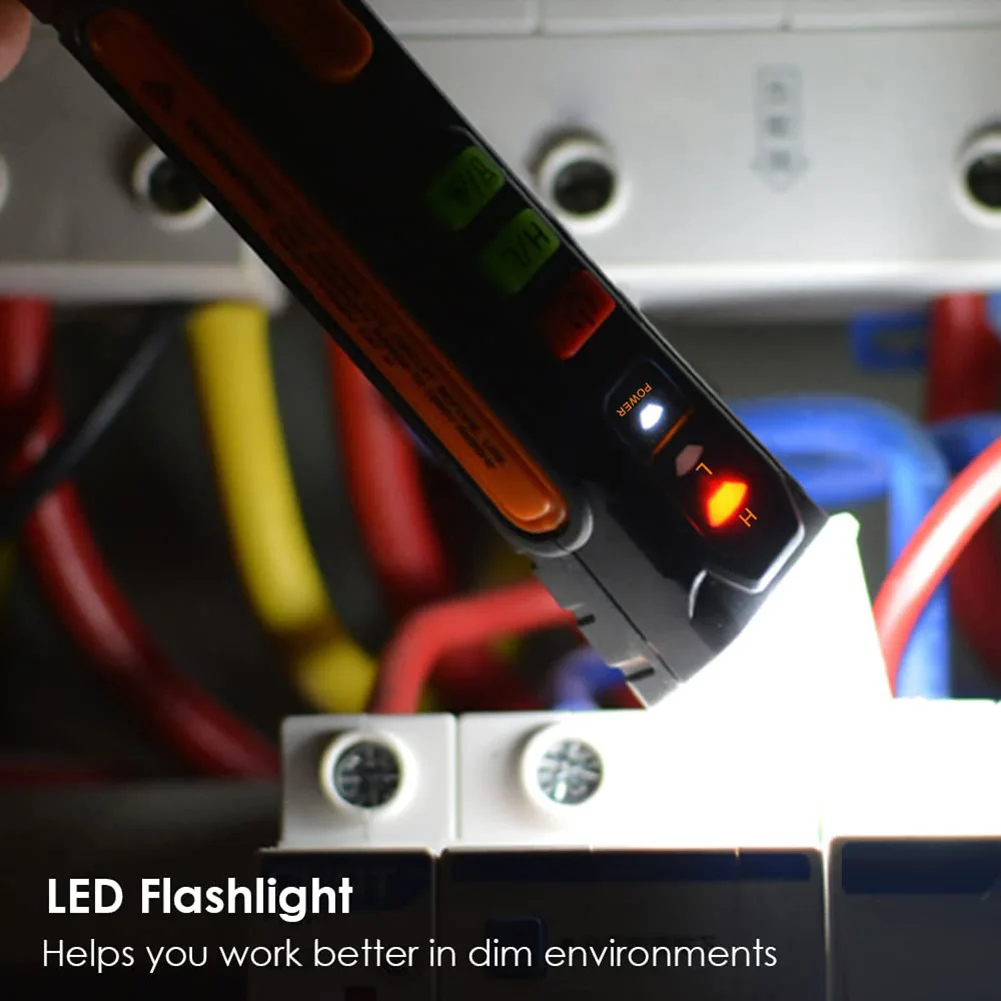 비접촉식 전압 테스트 펜 - 듀얼 범위 AC 전압 테스터 12V/48V-1000V, 실..