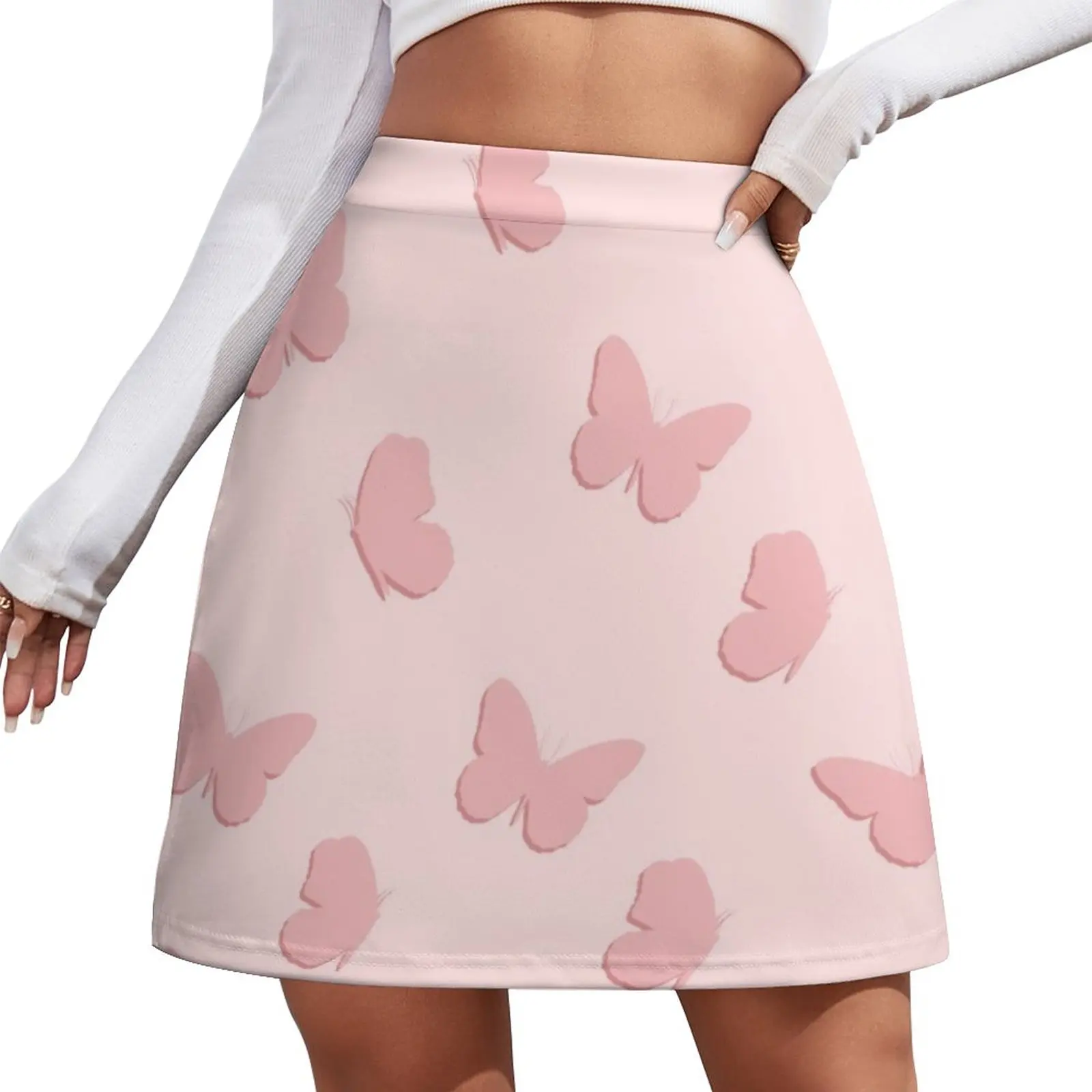Pink Butterflies Mini Skirt Skirt shorts midi skirt for women