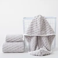 Coral Fleece Hair Cap for Quick Drying - Ultra Absorbent & Thick Hat for Women Quick Drying Towel for Bath Bathroom All Seasons 5