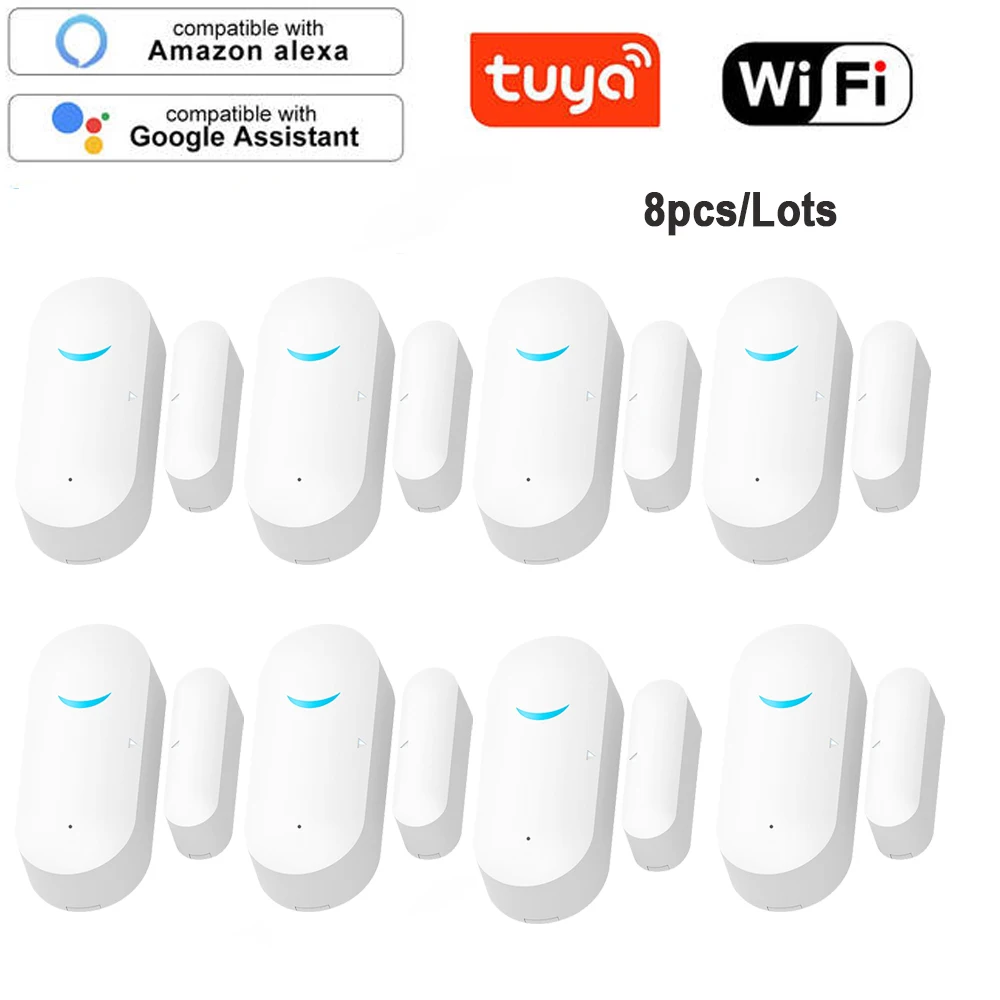 Tuya Smart WiFi Door Sensor Door Open / Closed Detectors WiFi App Notification Alert security alarm support Alexa Google Home laser jammer for cars Alarm Systems & Security