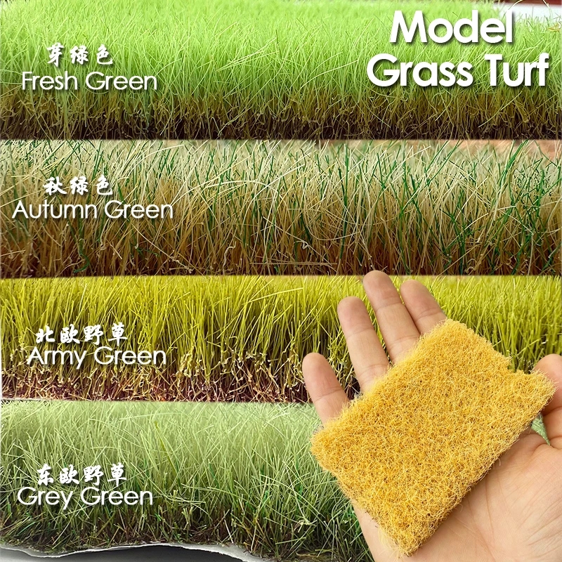Simulated Miniature Grass for Model Scenery and Train Layouts