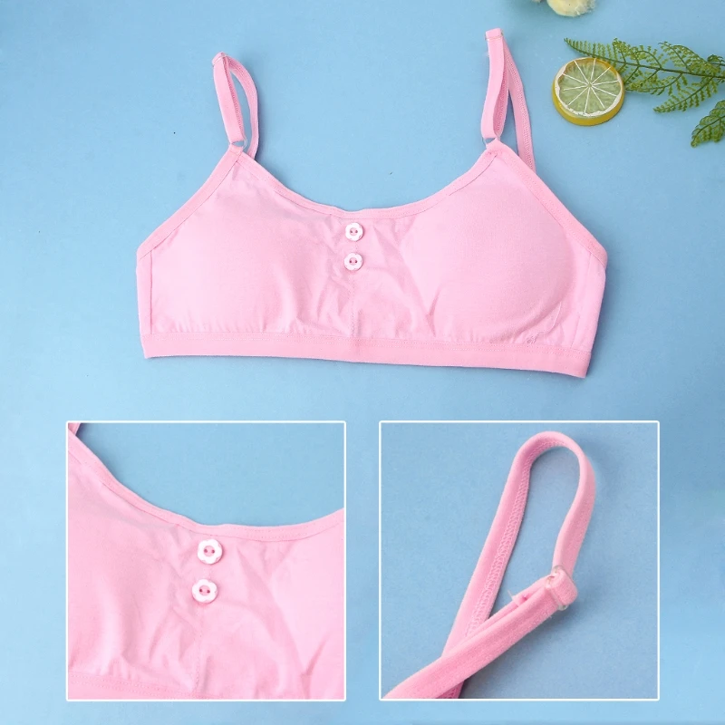Young Girls Training Bra Kids Vest Teens Solid Color Underwear Children Bras