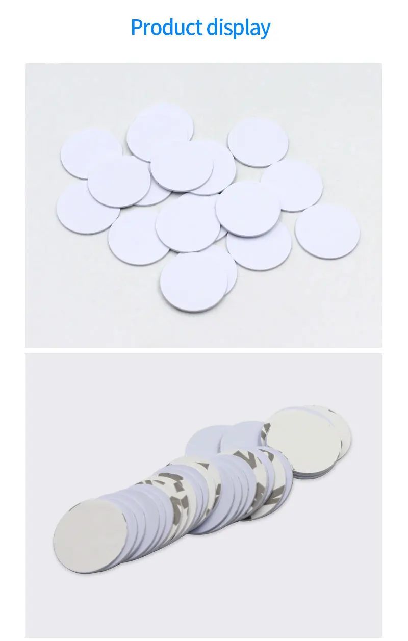100pcs 125KHz/13.56MHz RFID Coin Card TK4100/M1 Mini Rfid Tag Adhesive Sticker N