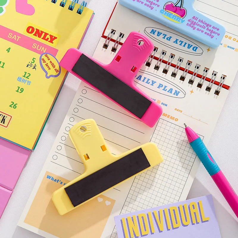 1pcs All Series-plastic Ticket Holder Ins Multifunctional Test Paper Holder Long Tail Hand Account Clips Cute Paper Clip