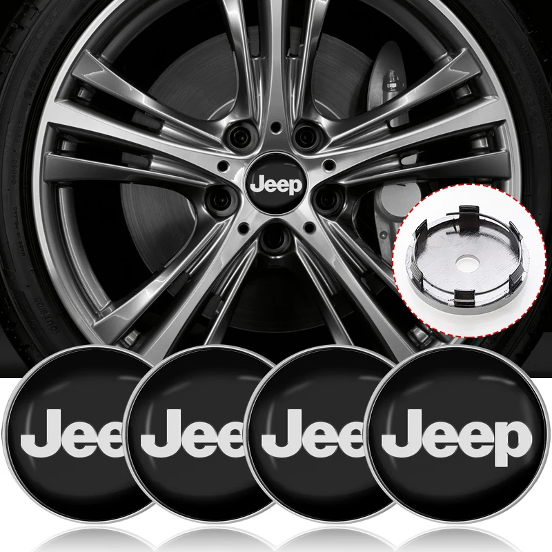 Car Wheel Center Hub Cap Car Accessorie 4Pcs 56/60mm For JEEP Wrangler Grand Cherokee Compass Renegade JK TJ Patriot Trail Hawk wheel center caps