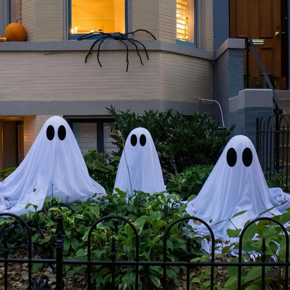 Halloween Ghost Decorations Glowing Ghost Ornaments Spooky Ghost Decorations for Halloween Outdoor Haunted House Yard Ornaments