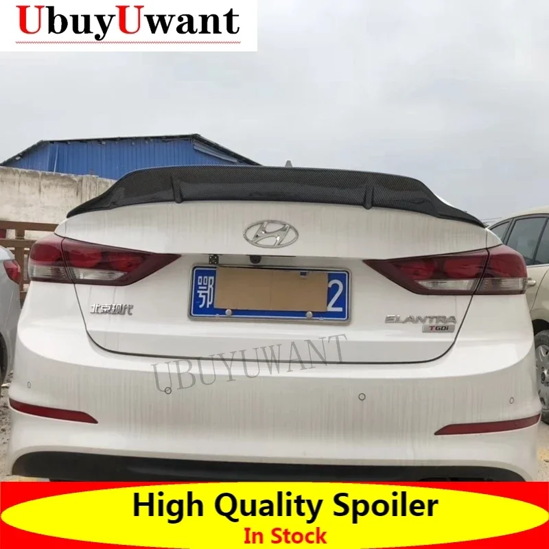 

Внешний задний спойлер из АБС/углеродного волокна для Hyundai Elantra 2017 2018 2019