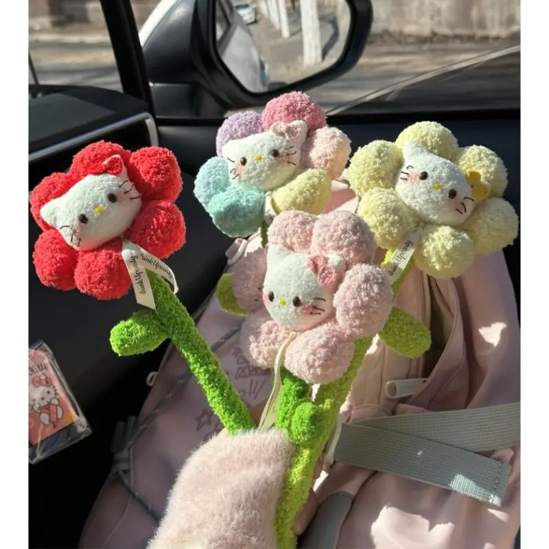 

NEW Hello Kitty Sanrio Anime Cartoon Kawaii Cute Knitted Doll Bouquet Exquisite Birthday Gift for Girlfriend and Girlfriend