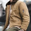 Maden Vintage B15 Bomber Jacket for Men Faux Rabbit Fur Lapel Signature Arm Pocket Winter Thickened Warm Windproof Coat Parkas 4