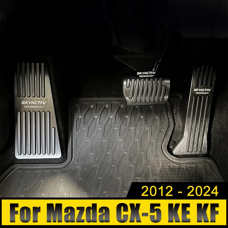 

For Mazda CX-5 CX5 CX 5 KE KF 2012-2022 2023 2024 Car Foot Pedal Gas Fuel Accelerator Cover Brake Clutch Pedals Non-Slip Pads