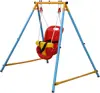 Baby Toddler Indoor/Outdoor Metal Swing Set (Blue, Red, Yellow) 3