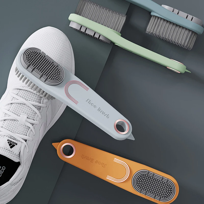 Double-sided Rubber Shoe Brush Soft Bristles Clothes Shoe Brushes Care Specialized Brush Waterproof Dirt Removal Cleaning Tool 2