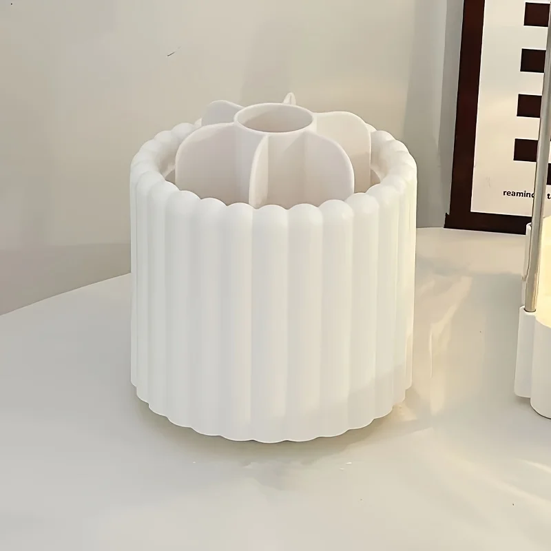 Desktop cosmetics storage box, light luxury dressing table, skincare shelf 6