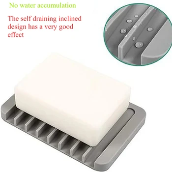 ที่วางสบู่ซิลิโคน กล่องใส่สบู่ ถาดวางสบู่ ที่วางสบู่ในห้องอาบน้ำ ที่วางฟองน้ำในครัว อุปกรณ์ในห้องน้ำ 1