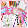 24pcs Diy Coloring Books Filling The Space Game Images Paper Color Space Practice Workbook Painting Art Book For School Drawing 6