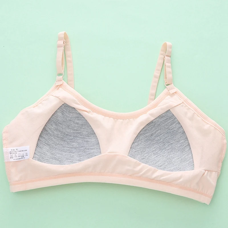 Teenage Girl Bra Seamless Bralet Full Cup Cotton Underwear Sleep Bra Tube Top Teenage Girl Lingerie Training Girls 9-16Y girls underwear