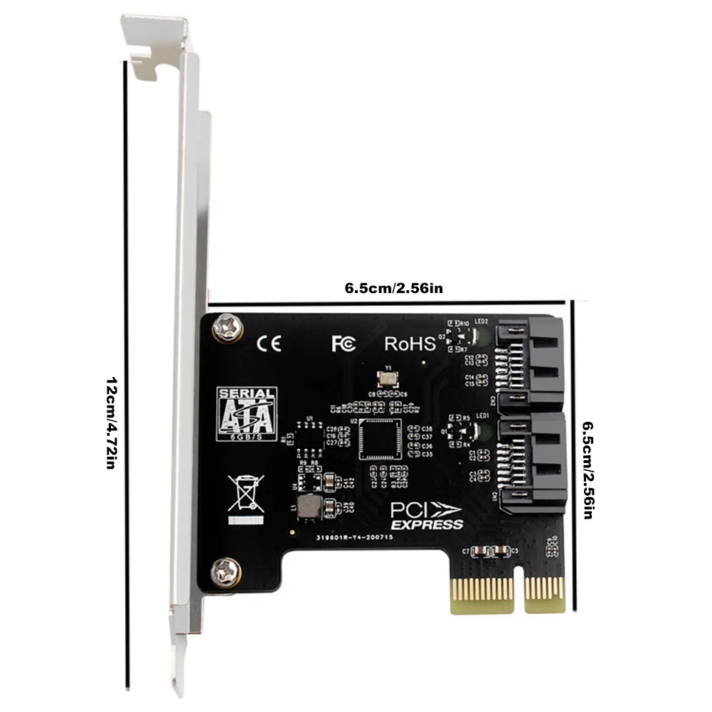 데스크탑 PC용 확장 컨트롤러 카드, PCI-E to 2 포트 SATA 3.1 변환기, PCIe to 2 포트 SATA 3.1 어댑터 카드, 6Gbps