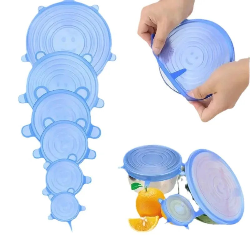 Eco-Friendly Reusable Silicone Stretch Lids - Versatile Food Covers