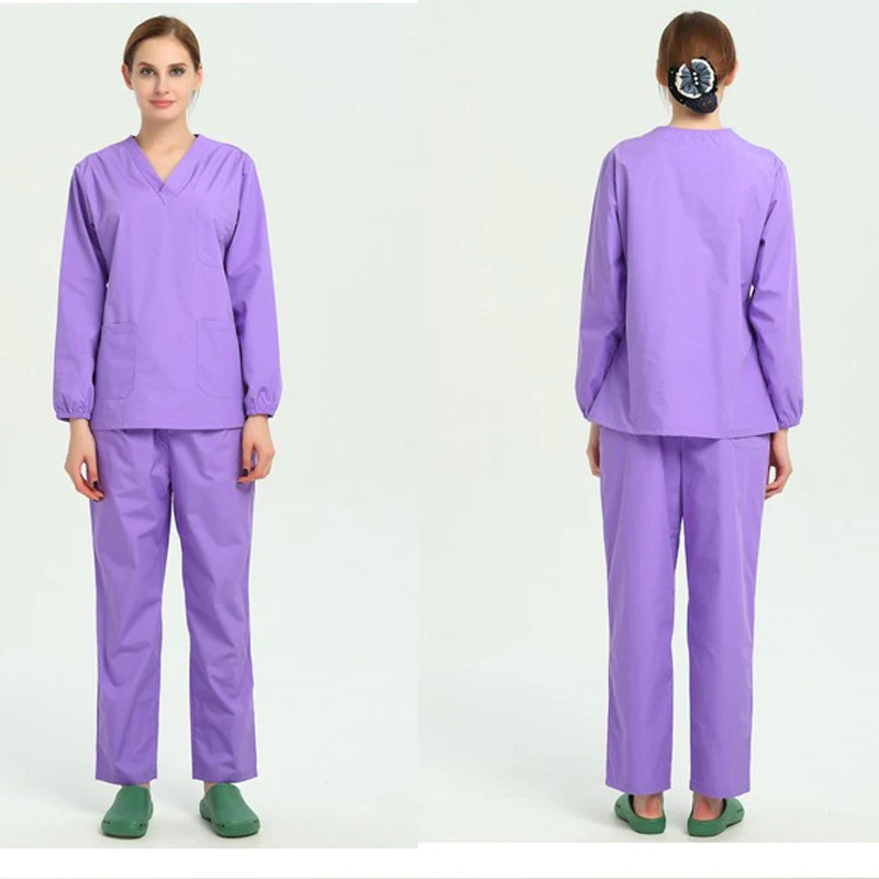 Cotton scrubs medical uniforms woman an men nurse scrubs top nurse uniform suits nurse uniform dress working uniform blouse