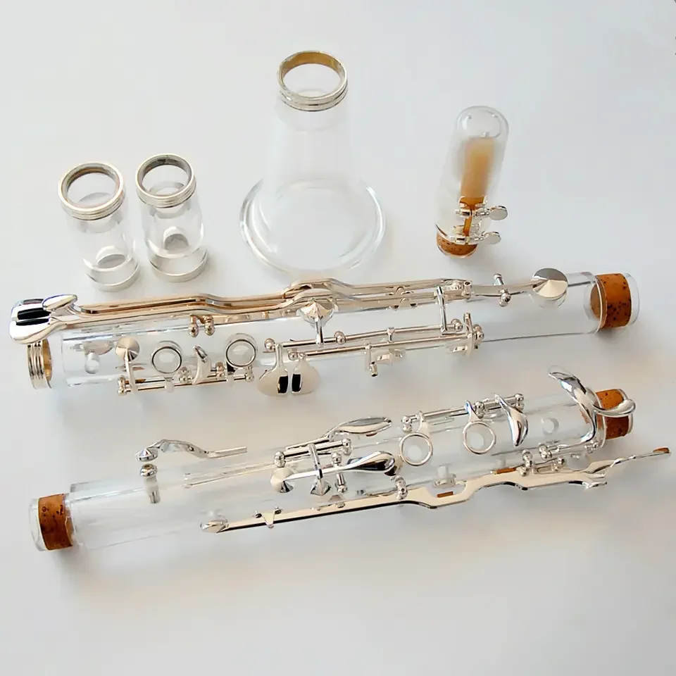 Professional crystal G clarinet silver plated 18 keys instrument