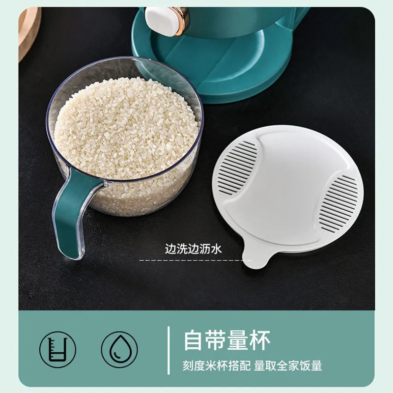 New Small Capacity 5kg Press Rice Bucket Kitchen Insect-Proof Sealed Box Rice Tank Rice Storage Box 4