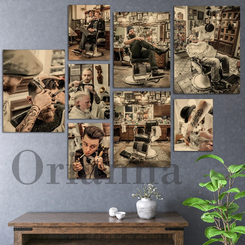 

Tattoos Barber Shop Retro Poster Funny Wall Art Canvas Painting Poster For Home Decor Tattoo Artist Barber Room Decor Print Gift