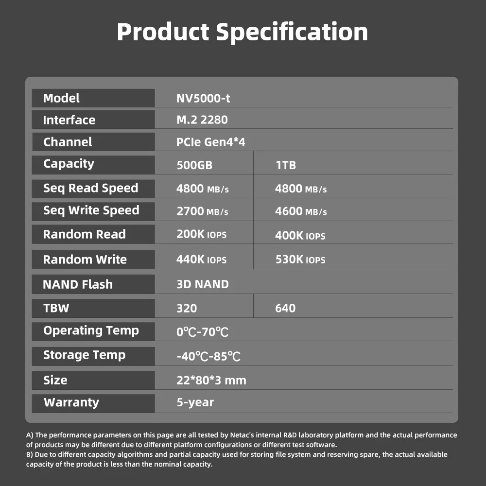 Netac SSD M2 NVME 500GB 1TB Ssd M.2 2280 PCIe 4.0 Nmve ϵ ũ ps5 Ʈ ũž ,  ָ Ʈ ̺
