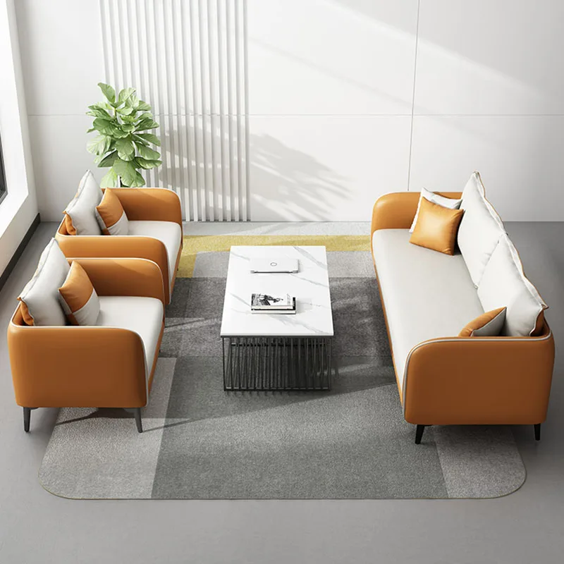 Accent Corner Office Sofas Leather Individual Recliner Modern Floor Luxury Office Sofas Nordic Bureau Meuble Furniture