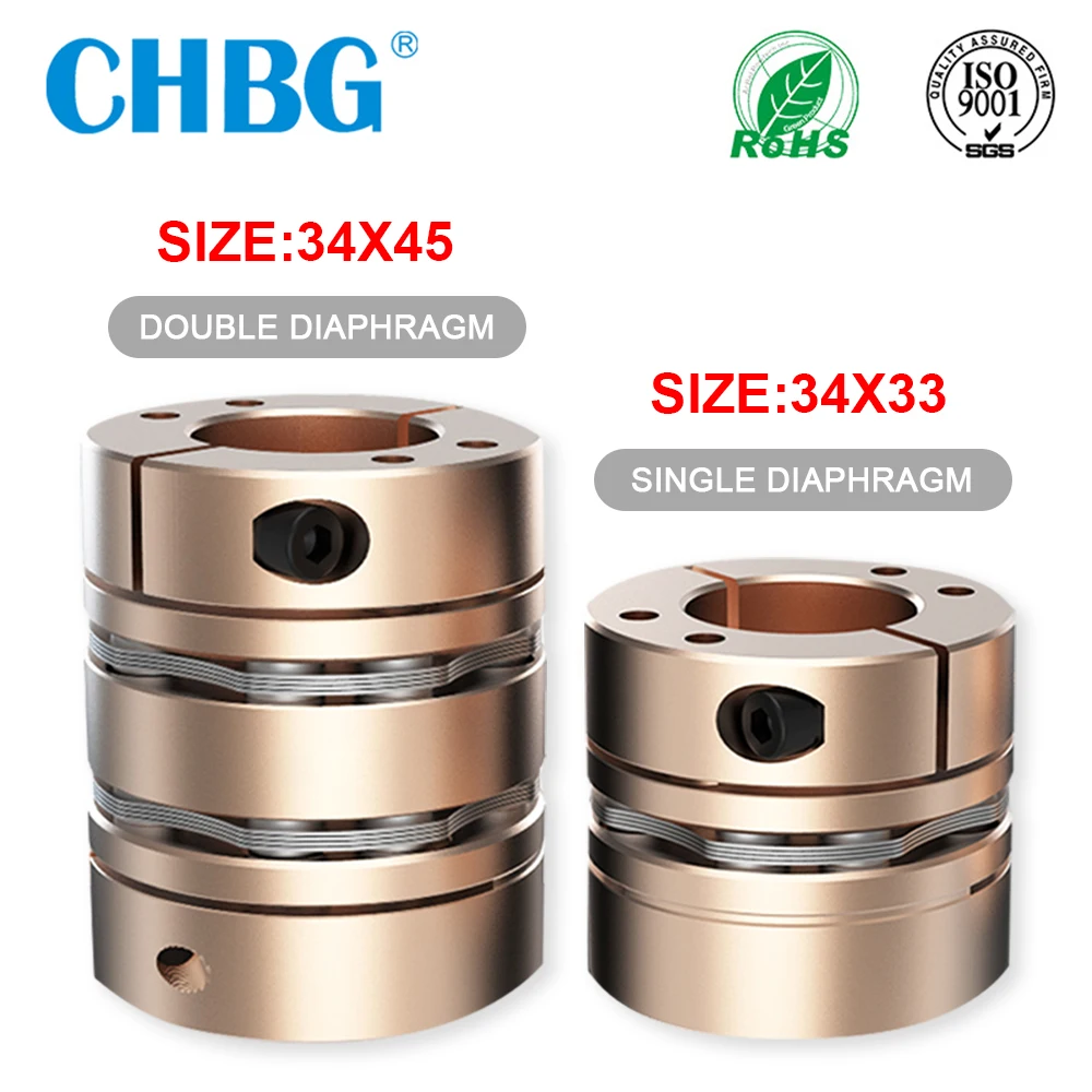 

Flexible Motor Shaft Coupler CHBG LDG D34L33/L45 Diaphragms Aluminium Coupling Cardan Accessories Connector For 3D Printer CNC