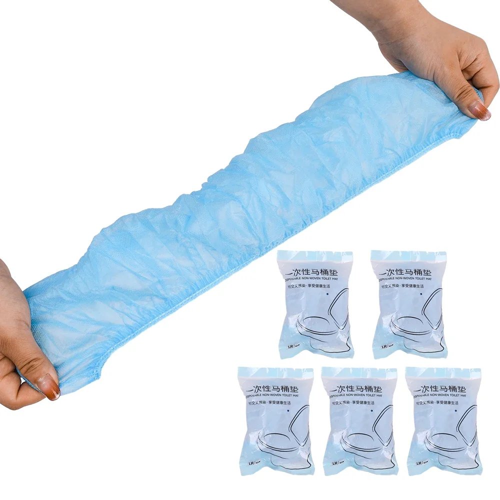 Safety Non-woven Fabric Disposable Toilet Seat Covers  Waterproof Toilet Paper Pads Mat Cover for Maternity Hospital Bathroom 4