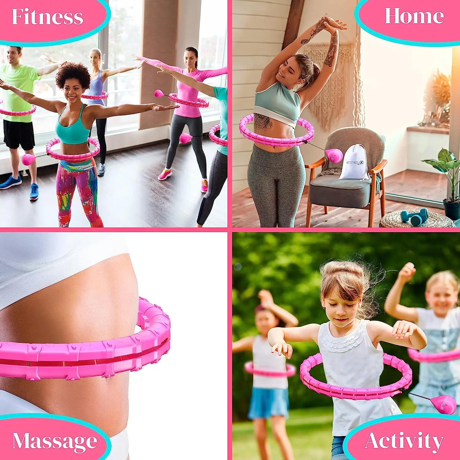 Fitness Equipment Sport Hoops Smart Massage Telligent-Counting Waist Exercise Gym Magic Hoop for Weight Loss and Body Building