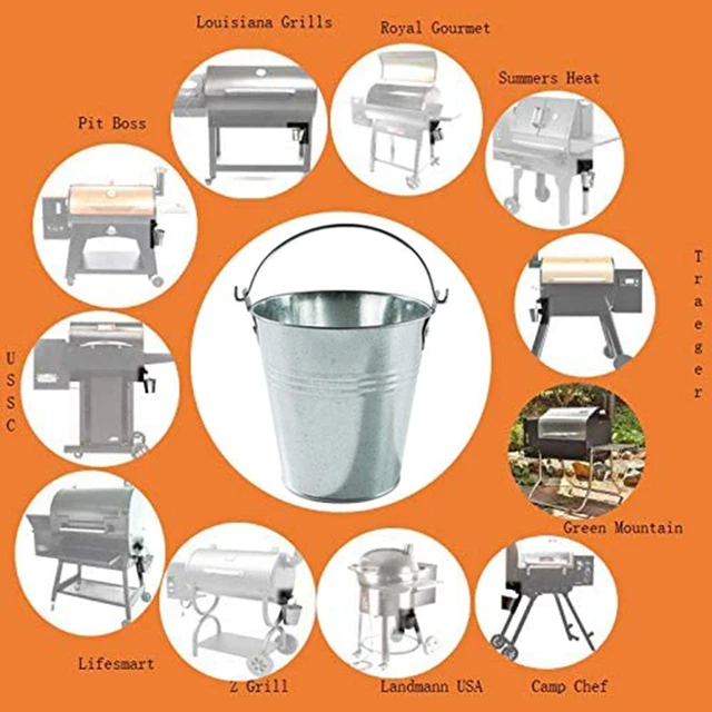 Drip Grease Vödör És 10-Csomag Bélés A Traeger 20/22/34 Sorozatához, Pit Főnöke Stb. Pellet Grill Dohányzó - Image 4