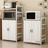 Nordic Simple Kitchen Cabinets Home Kitchen Furniture Storage Cabinet Multi-functional Microwave Kitchenware Storage Cabinets 2