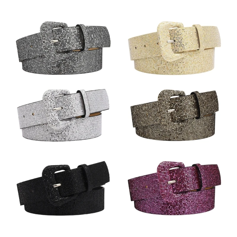 Bright Shiny Female Waist Belt Waist Chain Luxury Sweet Waist Belt Fashion Belts Full Sequins