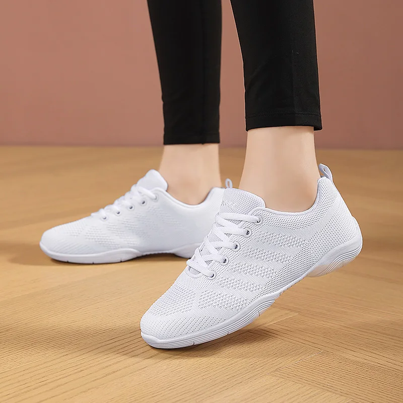Marwoo cheerleading shoes Children's dance shoes Competitive aerobics Fitness Women's white jazz sports 2323