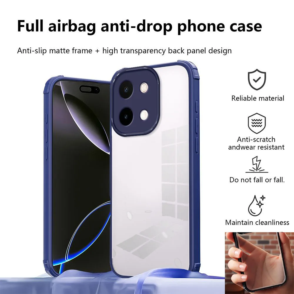 Enhanced Anti-Drop Shockproof Hard Acrylic Back Phone Case with Advanced Protection