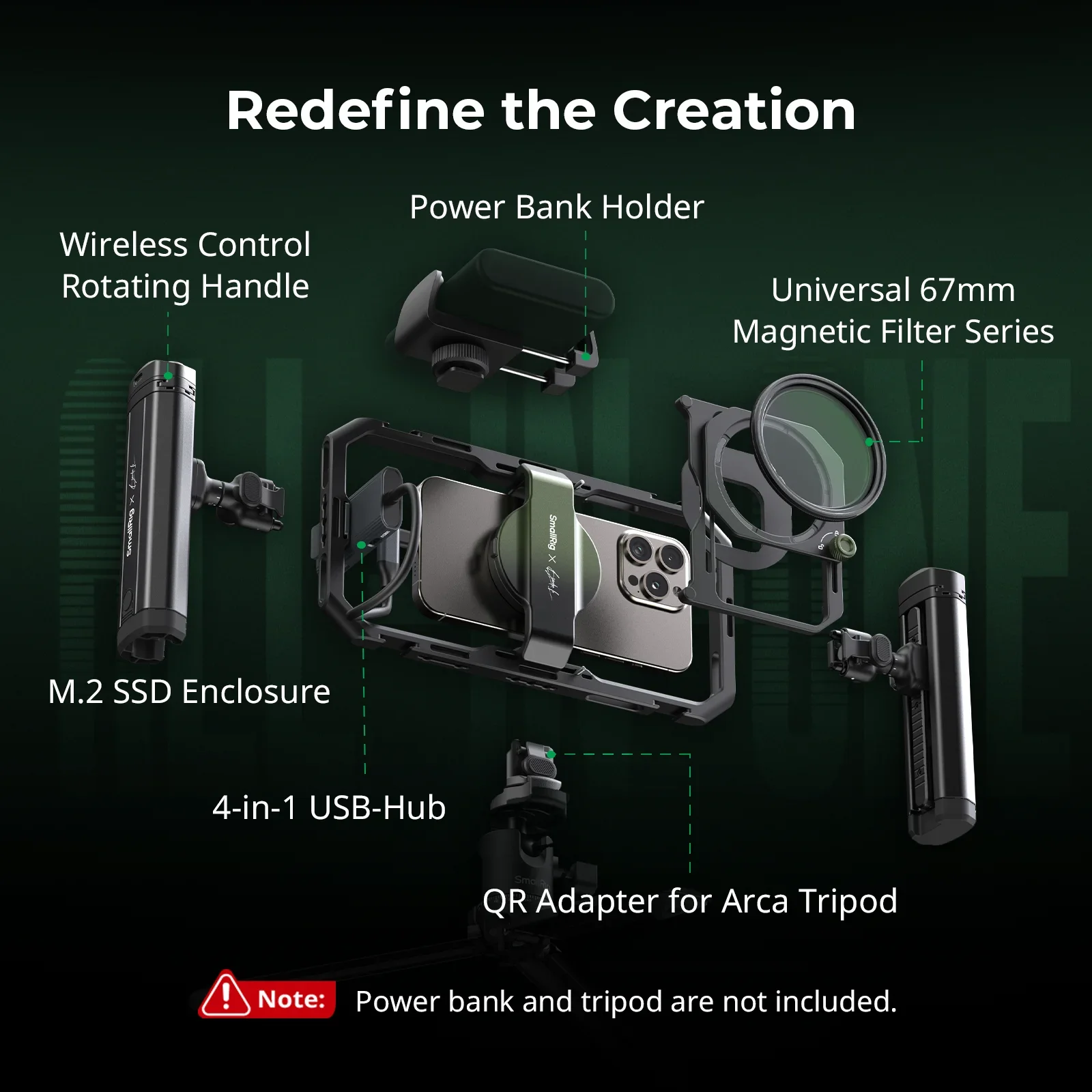SmallRig 4596 x Brandon Li オールインワン携帯電話ビデオ SmallRig 4596 x Brandon Li オールインワン携帯電話ビデオ